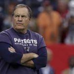 New England Patriots head coach Bill Belichick, looks from the sidelines, before the NFL Super Bowl 51 football game against the Atlanta Falcons, Sunday, Feb. 5, 2017, in Houston. (AP Photo/Matt Slocum)