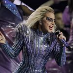 Singer Lady Gaga performs during the halftime show of the NFL Super Bowl 51 football game between the New England Patriots and the Atlanta Falcons, Sunday, Feb. 5, 2017, in Houston. (AP Photo/Darron Cummings)