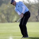 Matt Kucher hits onto the 13th green during the second round of the Phoenix Open golf tournament, Friday, Feb. 3, 2017, in Scottsdale, Ariz. (AP Photo/Matt York)