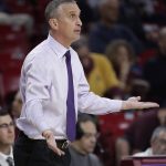Arizona State head coach Bobby Hurley reacts to a call during the first half of an NCAA college basketball game against UCLA, Thursday, Feb. 23, 2017, in Tempe, Ariz. (AP Photo/Matt York)