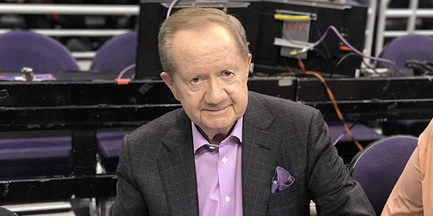 Suns radio play-by-play broadcaster Al McCoy, now in his 45th season behind the microphone, is pict...