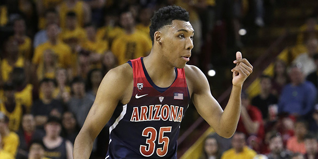 Arizona guard Allonzo Trier (35) during the first half of an NCAA college basketball game against A...