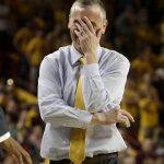 Arizona State head coach Bobby Hurley reacts to a call during the second half of an NCAA college basketball game against Arizona, Saturday, March 4, 2017, in Tempe, Ariz. Arizona defeated Arizona State 73-60. (AP Photo/Rick Scuteri)