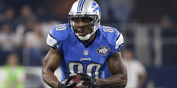 In this photo taken Dec. 26, 2016, then-Detroit Lions wide receiver Anquan Boldin (80) gains yardag...