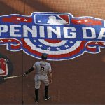 San Francisco Giants' Hunter Pence waits to bat against the Arizona Diamondbacks during the first inning of an Opening Day baseball game Sunday, April 2, 2017, in Phoenix. (AP Photo/Ross D. Franklin)