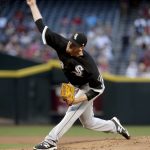 Chicago White Sox starting pitcher Dylan Covey throws against the Arizona Diamondbacks during the first inning of a baseball game, Tuesday, May 23, 2017, in Phoenix. (AP Photo/Matt York)