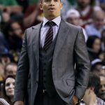 Cleveland Cavaliers head coach Tyronn Lue watches from the sideline during the second half of Game 2 of the NBA basketball Eastern Conference finals against the Boston Celtics, Friday, May 19, 2017, in Boston. (AP Photo/Elise Amendola)