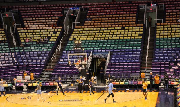 10,000 double sided Pride Night signs filled the arena to represent a rainbow in honor of the LGBTQ...