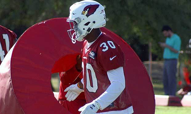 Cardinals DB Rudy Ford during an OTA practice May 24. (Photo by Adam Green/Arizona Sports)...