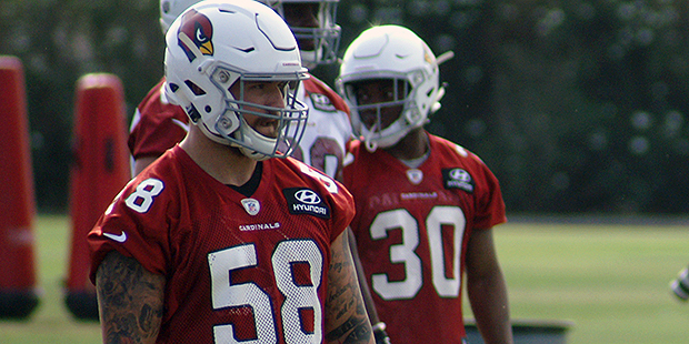 Cardinals LB Scooby Wright during an OTA practice June 1. (Photo by Adam Green/Arizona Sports)...