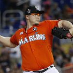 Miami Marlins' Vance Worley delivers a pitch during the first inning of a baseball game against the Arizona Diamondbacks, Sunday, June 4, 2017, in Miami. (AP Photo/Wilfredo Lee)