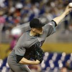 Arizona Diamondbacks starting pitcher Patrick Corbin throws during the fourth inning of the team's baseball game against the Miami Marlins, Friday, June 2, 2017, in Miami. (AP Photo/Lynne Sladky)