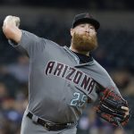 Arizona Diamondbacks relief pitcher Archie Bradley throws to a Detroit Tigers batter during the eighth inning of a baseball game in Detroit, Tuesday, June 13, 2017. (AP Photo/Paul Sancya)