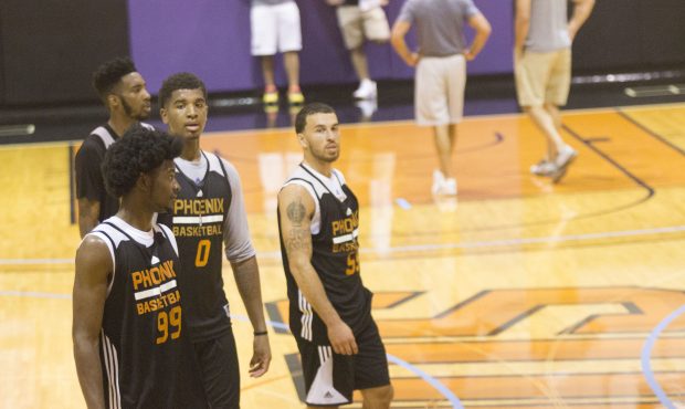 Mike James (middle) signed his first NBA contract with the Suns and will compete in his second Summ...