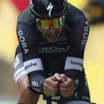 Slovakia's cyclist  Peter Sagan of Bora-hansgrohe Team  competes during the first stage of the Tour de France in Duesseldorf, Germany, Saturday, July 1, 2017. (Daniel Karmann/dpa via AP)