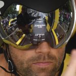 German cyclist Paul Martens of Team Lotto NL-Jumbo  waits for the start of the first stage of the Tour de France cycling race in Duesseldorf, Germany, Saturday, July 1, 2017.  (Bernd Thissen/dpa via AP)