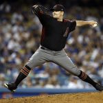 Arizona Diamondbacks relief pitcher Andrew Chafin throws during the sixth inning of the team's baseball game against the Los Angeles Dodgers in Los Angeles, Wednesday, July 5, 2017. (AP Photo/Alex Gallardo)