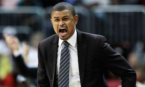 Phoenix Suns head coach Earl Watson stands on the sideline in the fourth quarter of an NBA basketba...