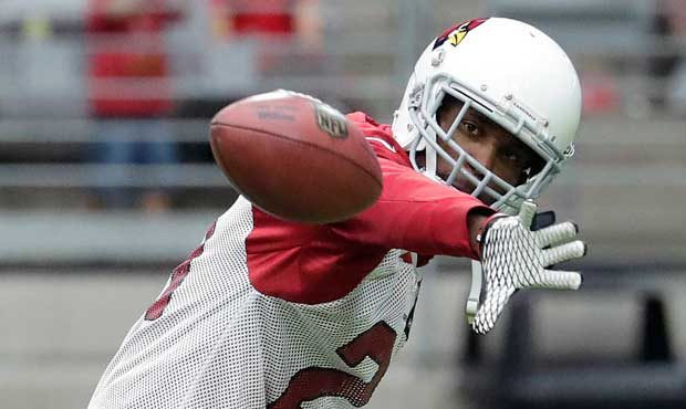 Arizona Cardinals cornerback Patrick Peterson (21) runs drills during the NFL football team's first...