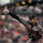 Arizona Diamondbacks starting pitcher Taijuan Walker delivers against the San Francisco Giants during the first inning of baseball game on Saturday, Aug. 5, 2017, in San Francisco. (AP Photo/D. Ross Cameron)