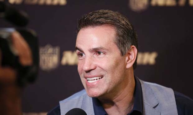 Former NFL player and NFL Network's Kurt Warner is interviewed during a media availability on set a...
