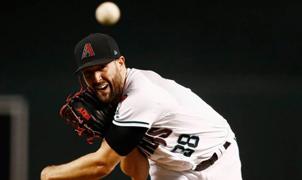 Arizona Diamondbacks' Robbie Ray throws a pitch against the San Diego Padres during the first innin...