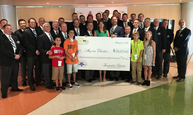 From their work with the Waste Management Phoenix Open, the Thunderbirds raised more than $10 milli...
