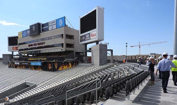Arizona State University had a media tour for its newly renovated Sun Devil Stadium on Aug. 23, 201...