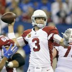 Arizona Cardinals quarterback Carson Palmer (3) throws during the first half of an NFL football game against the Indianapolis Colts, Sunday, Sept. 17, 2017, in Indianapolis. (AP Photo/AJ Mast)