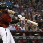 Arizona Diamondbacks' Paul Goldschmidt connects for a home run against the San Diego Padres during the fourth inning of a baseball game Sunday, Sept. 10, 2017, in Phoenix. (AP Photo/Ross D. Franklin)