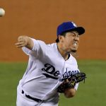 Los Angeles Dodgers starting pitcher Kenta Maeda, of Japan, throws during the second inning of a baseball game against the Arizona Diamondbacks, Wednesday, Sept. 6, 2017, in Los Angeles. (AP Photo/Mark J. Terrill)