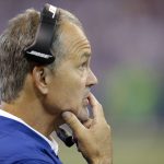 Indianapolis Colts head coach Chuck Pagano watches during the second half of an NFL football game against the Arizona Cardinals, Sunday, Sept. 17, 2017, in Indianapolis. (AP Photo/AJ Mast)