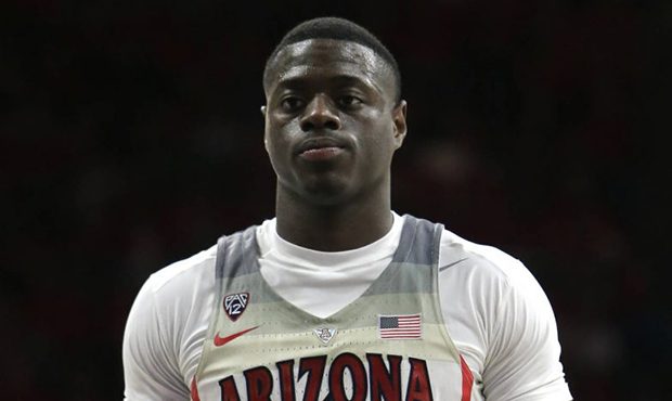 FILE- This Dec. 20, 2016 file photo shows Arizona guard Rawle Alkins (1) during the first half of a...