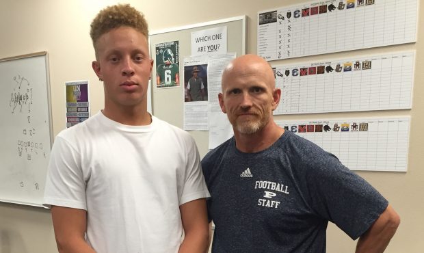 Pinnacle High School quarterback Spencer Rattler and coach Dana Zupke have high hopes for the 2017 ...