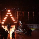 Anaheim Ducks right wing Jakob Silfverberg (33) is introduced prior to an NHL hockey game against the Arizona Coyotes in Anaheim, Calif., Thursday, Oct. 5, 2017. (AP Photo/Kelvin Kuo)