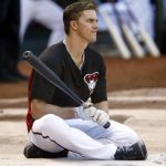 Arizona Diamondbacks starting pitcher Zack Greinke waits his turn for batting practice at Chase Field as the team gets ready for a National League wild-card playoff baseball game Monday, Oct. 2, 2017, in Phoenix. The Diamondbacks face the Colorado Rockies on Wednesday. (AP Photo/Ross D. Franklin)