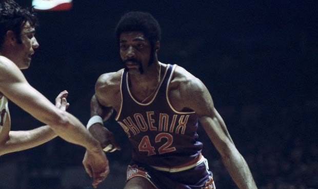 Connie Hawkins of the Phoenix Suns is pictured in action against the New York Knicks at Madison Squ...