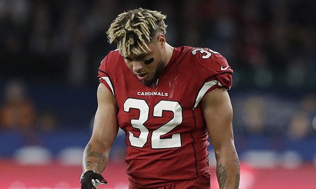 Arizona Cardinals free safety Tyrann Mathieu (32) walks on the field during the second half of an N...