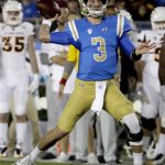 UCLA quarterback Josh Rosen passes against Arizona State during the first half of an NCAA college football game in Pasadena, Calif., Saturday, Nov. 11, 2017. (AP Photo/Chris Carlson)