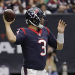 Houston Texans quarterback Tom Savage (3) throws against the Arizona Cardinals during the first half of an NFL football game, Sunday, Nov. 19, 2017, in Houston. (AP Photo/David J. Phillip)