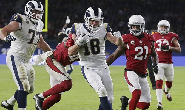 Los Angeles Rams wide receiver Cooper Kupp (18) runs into the end zone for a touchdown during the s...