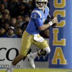 UCLA quarterback Josh Rosen looks to pass against Arizona State during the first half of an NCAA college football game in Pasadena, Calif., Saturday, Nov. 11, 2017. (AP Photo/Chris Carlson)