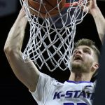 Kansas State forward Dean Wade (32) dunks during the second half of an NCAA college basketball game against Northern Arizona in Manhattan, Kan., Monday, Nov. 20, 2017. (AP Photo/Orlin Wagner)