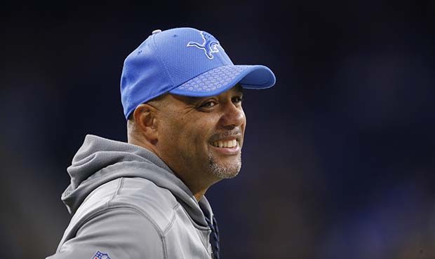 Detroit Lions defensive coordinator Teryl Austin watches before an NFL football game against the Cl...