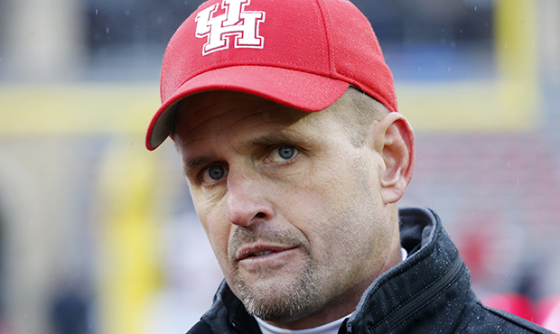 Houston interim head coach David Gibbs after the Armed Forces Bowl NCAA college football game, Fri...