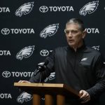 Philadelphia Eagles defensive coordinator Jim Schwartz speaks with members of the media during a news conference at the team's NFL football training facility in Philadelphia, Tuesday, Dec. 12, 2017. (AP Photo/Matt Rourke)