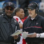 Atlanta Falcons special teams coach Keith Armstrong
The 54-year-old, left, is no stranger to interviews for head coaching jobs and will have his latest with the Cardinals. Armstrong has been a special teams coach in the NFL since 1997, spending four years with the Bears, seven with the Dolphins and the last 10 with the Falcons. 
(AP photo/Bob Leverone)