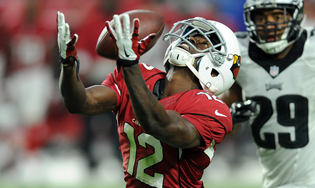 Arizona Cardinals wide receiver (12) John Brown catches this pass and runs for a touchdown in the f...