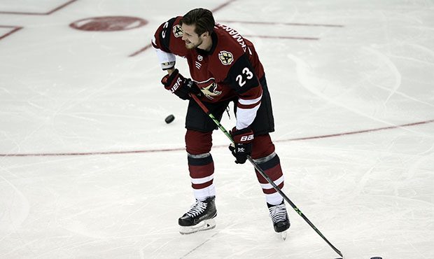 Arizona Coyotes defenseman Oliver Ekman-Larsson (23) during the Skills Competition for the NHL All ...