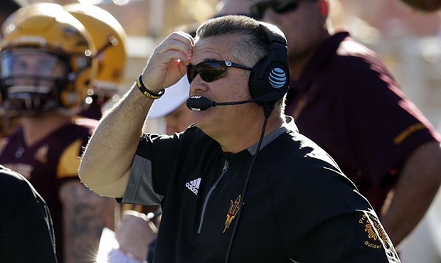 Arizona State head coach Todd Graham in the first half during an NCAA college football game against...